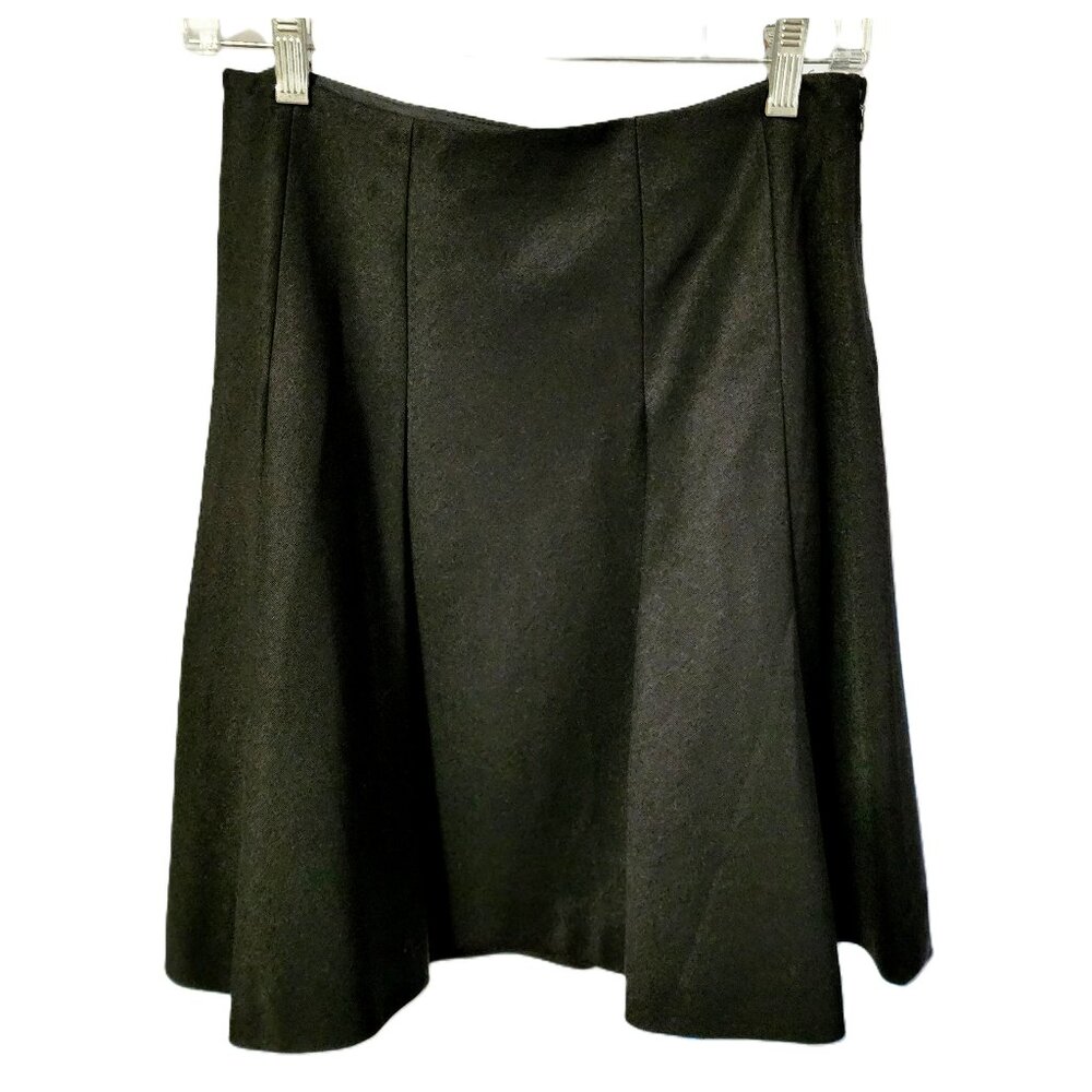 The Limited Black A-Line Cotton Blend Pleated Skirt Size XS